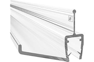 ‎W WAKA HOME WAKA Premium Duschtür & Duschlippe PRO-H, Duschdichtung Optisch Transparent, Dichtung Dusche Glastür 6-8mm, 100cm Duschkabine & Duschtürdichtung, kompatibel mit einer Schwallschutzleiste Dusche
