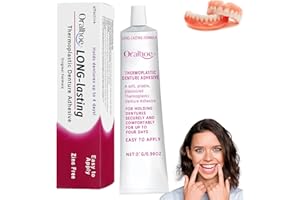 Ohphnt Denture Adhesive - Thermoplastic Denture Adhesive Comfortable Non-Glue,dentach Denture Adhesive Thermoplastic,thermoplastic Denture Adhesive Cushion,For Upper & Lower Denture.