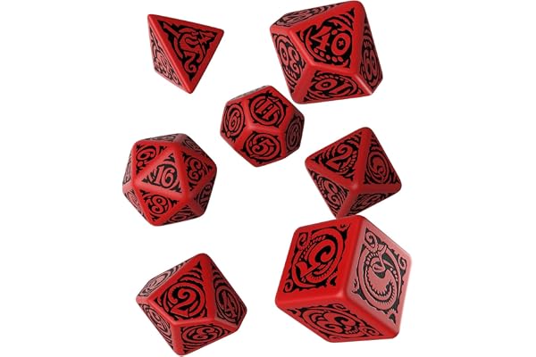 Q-Workshop QWOCTN62 Call of Cthulhu The Outer Gods Nyarlathotep Dice Set de 7 dés - version allemande