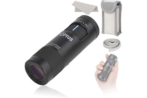 Optus Zoom Monokular 7-21x21 mit Stativanschluss Augenmuschel für Brillenträger kompaktes Fernrohr für Naturbeobachtung Jagd inkl. Tasche