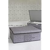Pazar Kapısı Ke&ccedil;e &Ccedil;ok Ama&ccedil;lı Kapaklı D&uuml;zenleyici Kutu 50 x 40 x 19 Cm (Baza, Gri)