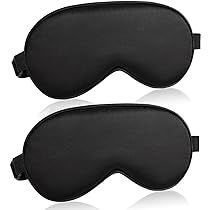 Maschera Per Dormire 3D In Seta Ghiacciata, 2 Pezzi, Blocca La Luce, Ideale Per Chi Dorme Su Un Fianco, Con Elastico Regolabile