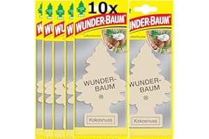 ‎WUNDER-BAUM 10 x Wunderbaum Kokos, lufterfrischer, duftbäume, duft Kokosnuss