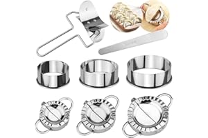 RNHDLY Ravioli Former 8 Stück Ravioli Maker Edelstahl Dumpling Maker Teigtaschenformer Set Maultaschen Former für Küche Werkzeuge Knödel Ravioli Biscuit Cutters