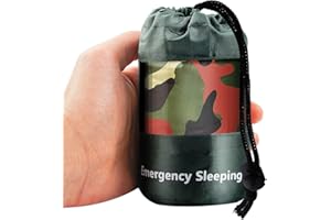 ‎ELITLIFE Elitlife Notfallzelt,Biwaksack Survival Schlafsack warm Outdoor Tube Zelt wasserdicht leicht hitzeabweisend Kälteschutz Ultraleicht Rettungszelt (1 Pack - Tarnung)