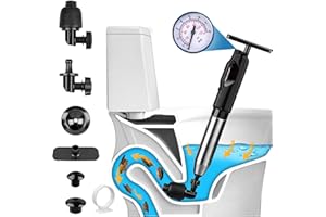 Wenbones Pompa Stura scarichi a Pressione, Stantuffo per WC ad Aria Compressa, Pressione Nuovo Multifunzionale, Sturalavandino ad aria Compressa, per WC, Lavandino, Bagno (2. Generation, nero)