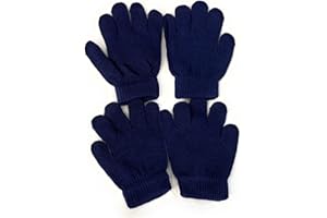 Caprilite 2 Pairs of Kids Children's Magic Primary School Gloves Winter Warm Stretchy Glove UK