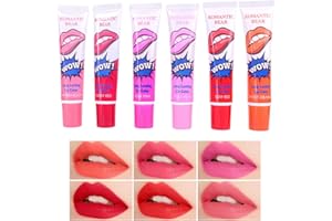 FCSNJH 6 Farben Lip Tattoo, Easy Peel Offlip Stain, Peel Off Lipstick, Lipgloss, Peel Off Lipstick, Lippenstift Set, Lip Tint, Lippen Stain, Farben Lippenglanz Lippenstift, Für Frauen Mädchen