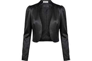 Bolerose Formale Raso a Maniche Lunghe Bolero Giacca