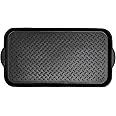 Nicoman Boot Tray Shoe Organiser Soft Rubber Non Slip Washable Multipurpose Plant Rack Mat Plain Black Drip Container Floor Carpet Protection for Home Garden Indoor Outdoor Shed Garage - 71 x 39cm
