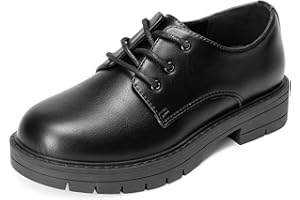 DREAM PAIRS Boys Girls Dress Shoes Kids Uniform Formal Classic Oxfords Lace-up for Toddler Little Big Kid