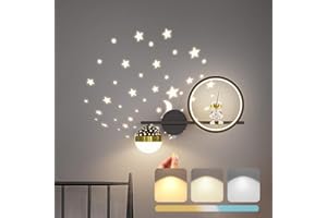 KZT 30W LED Lampe Murale Interieur Dimmable Applique Murale Créatif Chambre D'enfant Enfant Garçon Fille Veilleuse Espace Astronaute Lumière murales pour Chevet Chambre à Coucher Salon Couloir Escalier