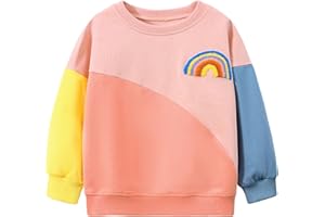 MUJOQE Mädchen Pullover für Kinder Langarmshirt Baumwolle Sweatshirt Winter Kleidung Langarm Tops 1-7 Jahre