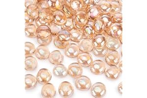 HAKACC 450g 80-100 Stück Glasnuggets Rosa, Deko Glassteine Mancala Steine Dekosteine Kinder muggelsteine Mosaiksteine zum Basteln 1,7-1,9cm
