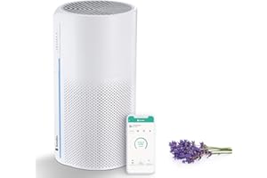 Sensibo Pure - Smart WiFi purificatore d'aria di grado medico vero filtro a carbone HEPA. Rimuove polvere, contaminanti, forfora di animali, odore. Compatibile con iOS, Android, Alexa e Google Nest