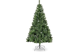 GREATOOL Árbol de Navidad Artificial, 210CM 668tips, Natural Verde, Material PVC, Soporte de Metal (210 CM, Verde Arból Navidad)
