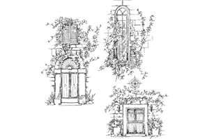 Chiic Clear Stamps,Appui De Fenêtre De Jardin Transparents Silicone Scrapbooking pour Bricolage Album Carte Craft Décoration Scrapbooking Matériel