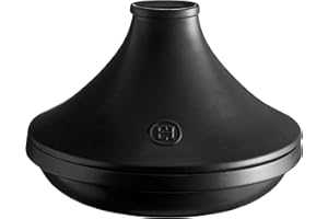 Emile Henry EH7A9566 Tajine Delight Céramique Induction, 4 litres, Noir