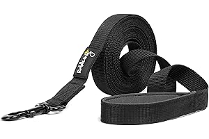 Smycz Rudelkönig dla psów - 5m / 10m / 15m / 20m - Wytrzymała i odporna na warunki atmosferyczne smycz do skutecznego szkolenia psów - z wyściełanym uchwytem