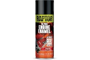 U-POL RAPTOR Engine Enamel Peinture moteur 1K résistante à la chaleur jusqu'à 300 °C, blocs moteurs et compartiment moteur, protection contre la chaleur, l'huile et les liquides du véhicule (rouge vif