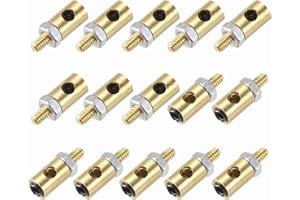 sourcing map Linkage Stoppers Connecting Servo Arm, Push Rod with Nut and Screw for RC Airplane, D4x2.1mm 15 Pcs