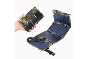 KEAGAN 20W tragbares Solarladegerät, 2-Port USB(5V/4A insgesamt), Wasserdichtes tragbares Solarpanel, USB Solarpanel für Smartphone, Tablets, Outdoor, Camping