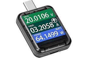 Diymore USB C-testare USB-mätare med display, 240 W 4,5 V-48 V 0–8 A typ C digital multimeter, USB power meter QC PD voltmete