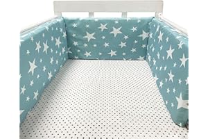 GYCF Parachoques de Cuna para Bebés Transpirable Chichonera Protector Cuna Chichonera de Cama para Proteger Bebe y Decorar la Cuna Protector de Cubierta Transpirable,A13,150x30CM