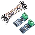 sourcing map 2pcs ACS712 Current Sensor Module 5A Range Hall Effect Current Sensor Current Measuring AC/DC with Cable for Detecting Current