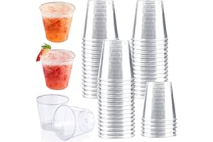 GAROMIA 50 Verres à Shot en Plastique, 3cl/30ml Shooter Plastique Gobelet Plastique Transparent Réutilisables Verres à Liqueur Verrines Plastique pour Anniversaires Barbecue Mariages Fêtes