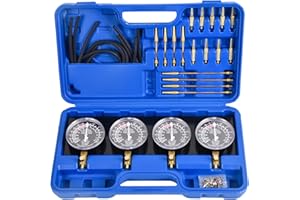 LXNEER Motorcycle Vacuum Carburetor Synchronizer Carb Sync Gauge 4 Cylinder Compatible with Motorcycle BMW Honda Yamaha Kawasaki Suzuki GS KZ XS CB 550 650 750