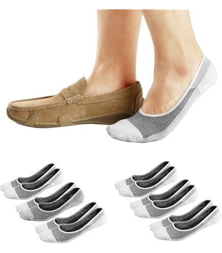 Calzini Invisibili Donna In Seta Ghiacciata - 4 Paia Antiscivolo | Per Scarpe Basse E Tacchi - Foto 14