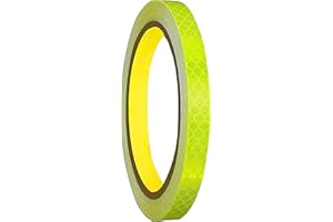 INDIAN STORE 24 fait avec 3 M Diamond Grade 4083 Autocollants réfléchissants d'avertissement Film réfléchissant Avertissement de sécurité Étanche Voitures Motos Casque Vélo Véhicules (Yellow 5mmX5meter)