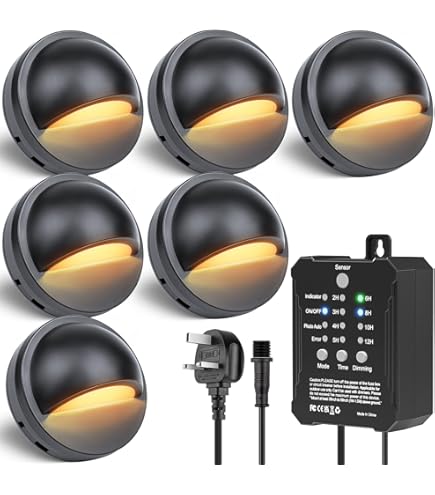HIBOITEC 12 stuks tuinverlichtingsset met 65 W transformator, 30 m kabel en 12 connectoren, fotocelsensor, spot buiten, tuinspot, led-buiten, waterdicht, 2700 K timer, tuinlampen voor gazon, paden