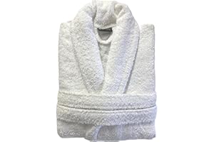 Slumber Nights Cotton Terry Towelling Bathrobe Unisex Dressing Gown Men Women Super Absorbent