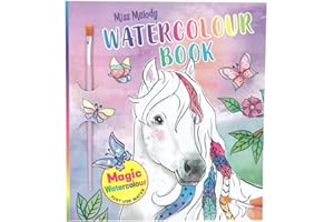 Depesche- Libro da colorare con acquerelli magici, Miss Melody, Circa 22 x 20 x 0,5 cm, 11162