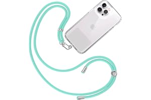 TBOC Cordón Correa Cuerda Universal Colgar Funda Teléfono Móvil en Cuello - Cinta Cadena Colgante con Parche de Plástico - Colgador Lanyard con Enganche Adaptador Llavero Móviles Llaves Accesorios