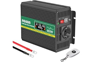 JIGUUN 600W inverter 12V/24V 230V ren sinus spänningsomvandlare
