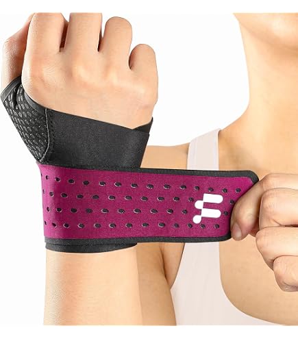 Manchon De Compression Poignet - Pour Tunnel Carpien, Sport - Taille Ajustable 14-22 Cm - Noir - 8