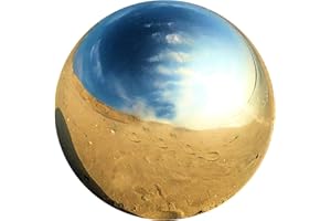 ‎WHOLE HOUSE WORLDS WHOLE HOUSE WORLDS Edelstahl Gartenkugel, Silberner rostfreier Stahl, Gartendeko, 13 cm