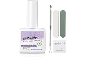 SAVILAND SSPro Dip Nail Remover Set: 15ml Plant-Based Dip Powder Remover for Nail Castor Oil & Vitamin E Nail Dip Powder Remover No Need Soaking or Wrapping with Nail Scraper Effective Remove Dip Nail