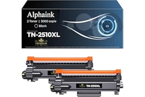 alphaink 2 Toner Compatibili con Brother TN2510XL TN-2510XL con Chip 3.000 copie per DCP L2620DW L2627DWE L2627DWXL L2660DW L2665DW HL L2400DWE L2445DW MFC L2800DW L2827DW L2827DWXL L2835DW L2960DW