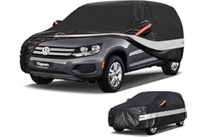 Holthly Autoabdeckung SUV Passend für VW Tiguan Volkswagen Tiguan Limited(2007-2025) 10 Schichten Vollgarage Auto Abdeckplane 100% Wasserdicht Autoplane Outdoor Autogarage