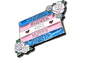 SNS Components Anstecknadel 'Trans Rights Are Human Rights Transgender' Transsexueller Stolz, Mehrfarbig, Metall, Emaille, LGBT, Pin