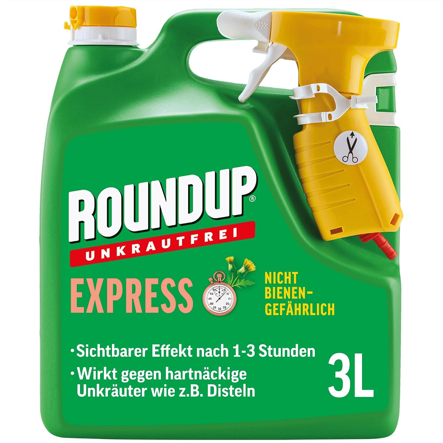 Roundup Unkrautfrei Express 3L Drucksprühgerät gegen Unkraut in Ziergärten