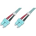 DIGITUS DK-2522-01/3 – Glasfaserkabel OM3 – 1 m – ST zu SC – Duplex LWL Kabel – 1/10/40/100 Gbit/s – MM Multimode Glasfaser L