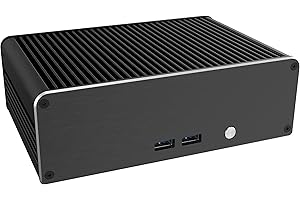 Akasa Newton CTN, per Intel® NUC Core™ i3 di 11a generazione (Tiger Canyon), Custodia compatta in alluminio senza ventole da 1,06 litri, Supporta SSD M.2 e montaggio VESA, A-NUC75-M1B