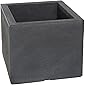 Dehner Blumenkübel Palermo, Schieferoptik, ca. 30 x 30 x 26 cm, Kunststoff, anthrazit