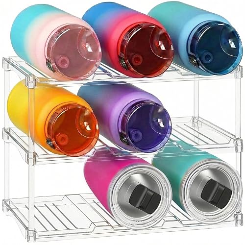 Lifewit Flaschenorganizer, stapelbar, transparent