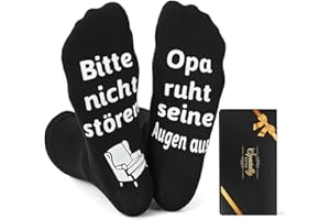 Sunia Lustige Socken Geschenke für Männer, Anti-Rutsch Socken Herren,Geschenkideen für Papa Opa, Ich Liebe Dich Geschenke für Ehemann,Geschenk 40/50/60 Geburtstag Mann,Baumwolle Socken Geschenke 38-46
